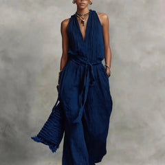 Women's Lightweight Airy Fabric Jumpsuit | Relaxed Wide Leg Summer Outfit 2
