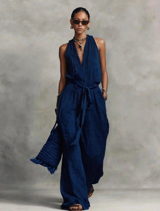 Women's Lightweight Airy Fabric Jumpsuit | Relaxed Wide Leg Summer Outfit 2