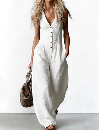 Women's Lightweight Breathable Jumpsuit | Relaxed Summer One-Piece Outfit 0