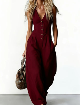 Women's Lightweight Breathable Jumpsuit | Relaxed Summer One-Piece Outfit 1