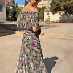 Women's Lightweight Chiffon Maxi Dress | Elegant Draped V Neck Summer Formal Gown 5