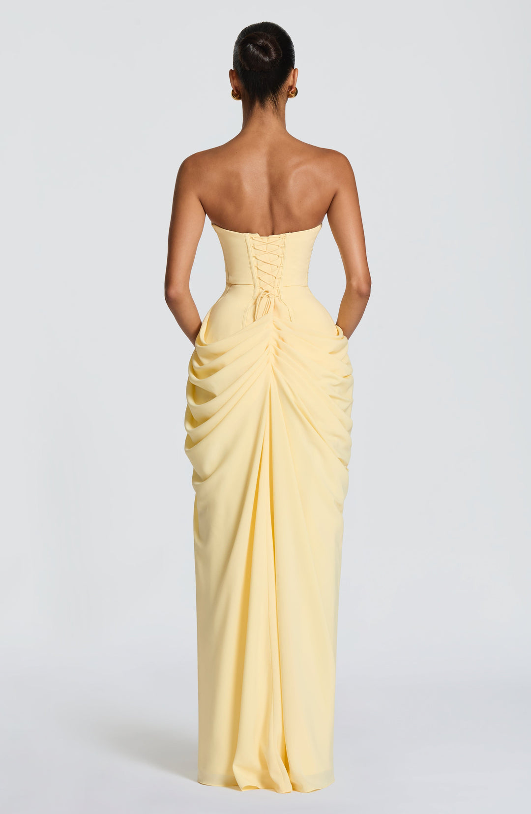Women's Lightweight Chiffon Maxi Dress | Elegant Strapless Evening Gown 1