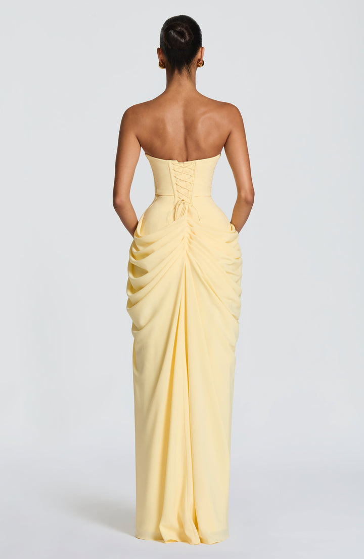 Women's Lightweight Chiffon Maxi Dress | Elegant Strapless Evening Gown 1