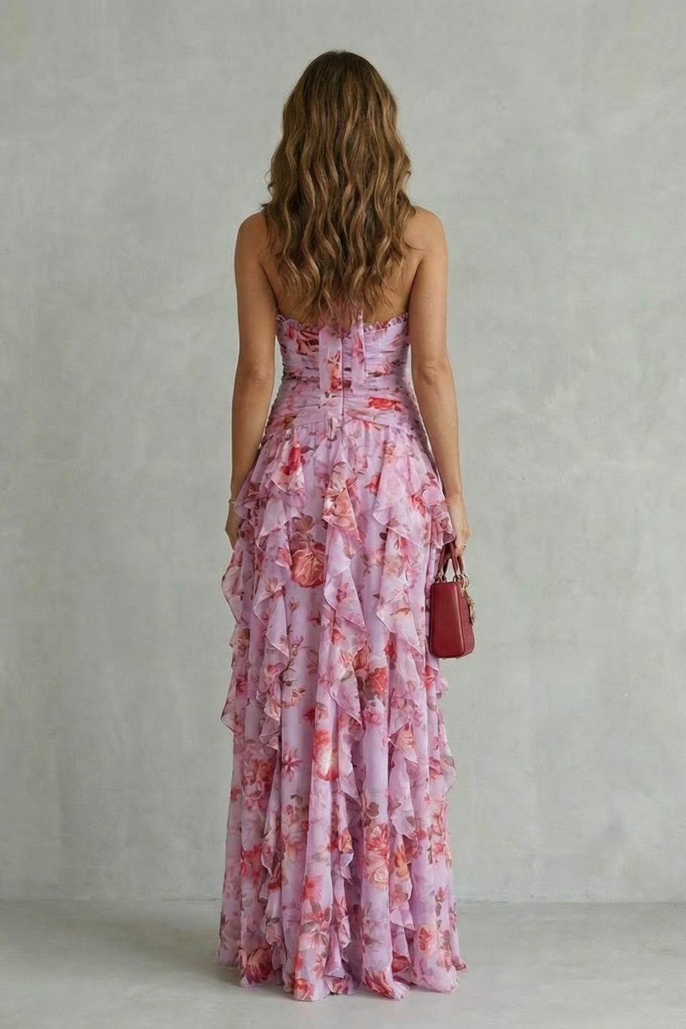 Women's Lightweight Chiffon Maxi Dress | Romantic Floral Summer Gown 3