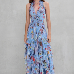 Women's Lightweight Chiffon Maxi Dress | Romantic Floral Summer Gown 5
