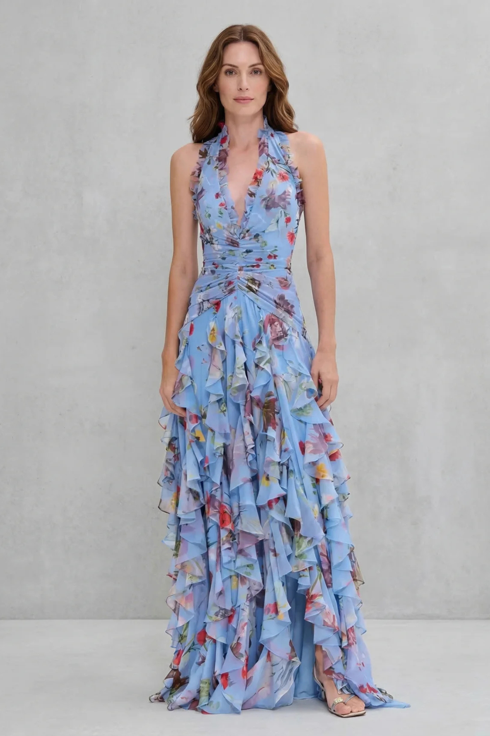 Women's Lightweight Chiffon Maxi Dress | Romantic Floral Summer Gown 5