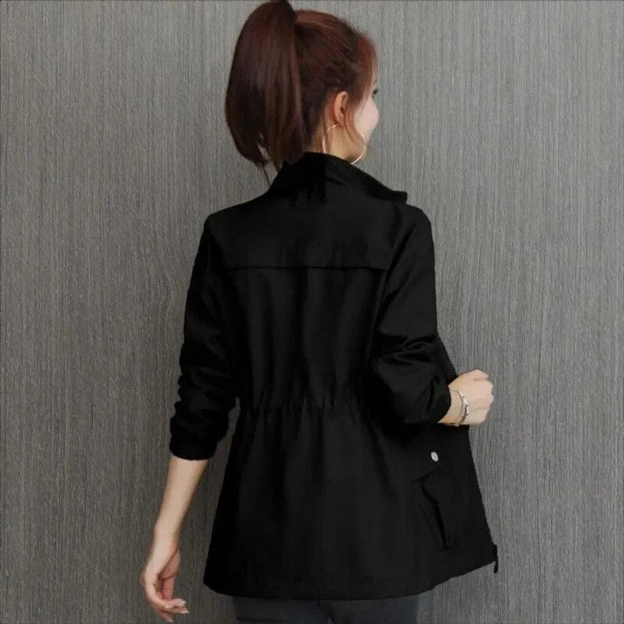 Women's Lightweight Cotton Blend Bomber Jacket | Relaxed Fit Cropped Transitional Outerwear 1