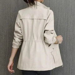 Women's Lightweight Cotton Blend Bomber Jacket | Relaxed Fit Cropped Transitional Outerwear 2