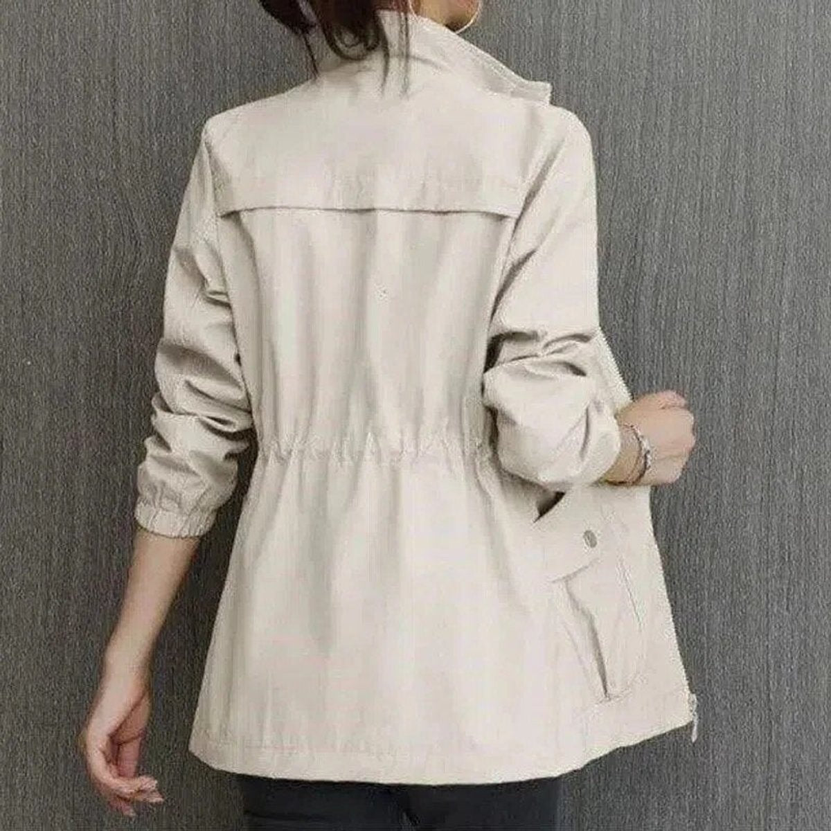 Women's Lightweight Cotton Blend Bomber Jacket | Relaxed Fit Cropped Transitional Outerwear 2