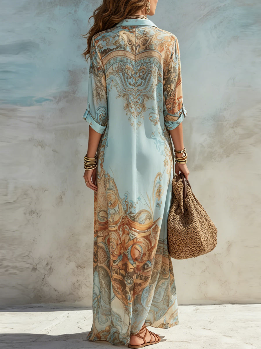 Women's Lightweight Cotton Maxi Dress | Elegant Floral Summer Dress 2