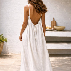 Women's Lightweight Cotton Maxi Dress | Elegant Flowing Summer Beachwear 1