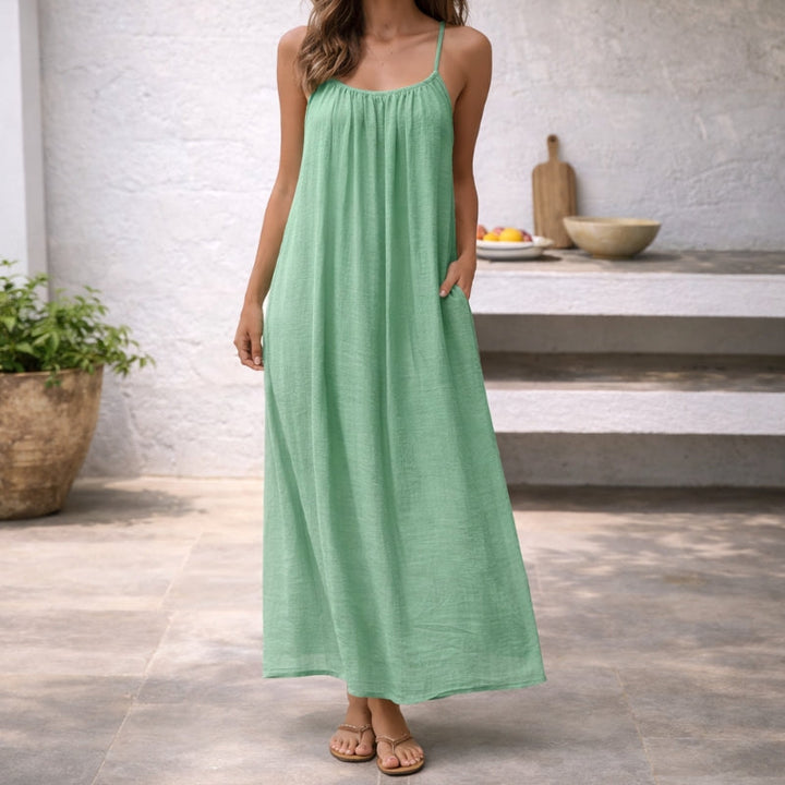 Women's Lightweight Cotton Maxi Dress | Elegant Flowing Summer Beachwear 12