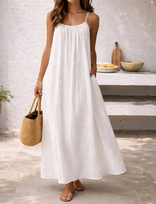 Women's Lightweight Cotton Maxi Dress | Elegant Flowing Summer Beachwear 7
