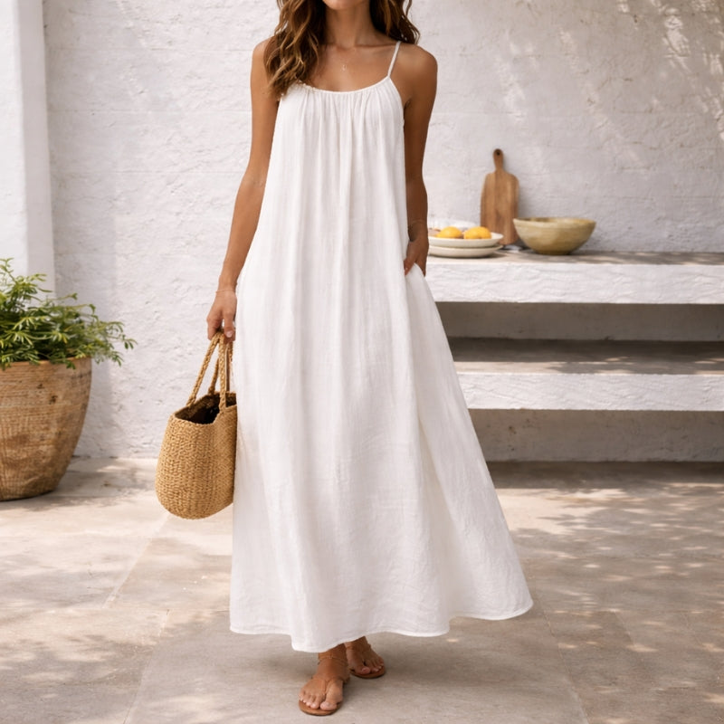 Women's Lightweight Cotton Maxi Dress | Elegant Flowing Summer Beachwear 7