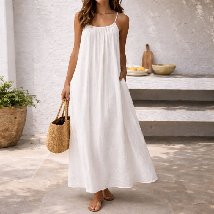 Women's Lightweight Cotton Maxi Dress | Elegant Flowing Summer Beachwear 7