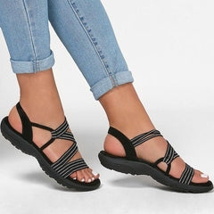 Women's Lightweight Elastic Strap Sandals | Comfortable Non-Slip Summer Footwear 0