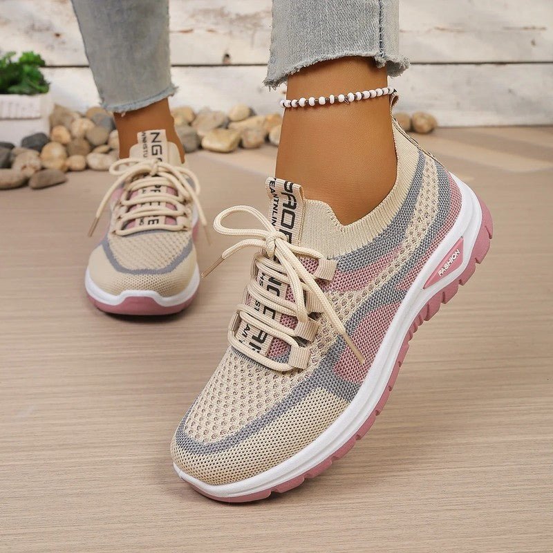 Women's Lightweight Fabric Sneakers | Sporty Comfortable Walking Shoes 0