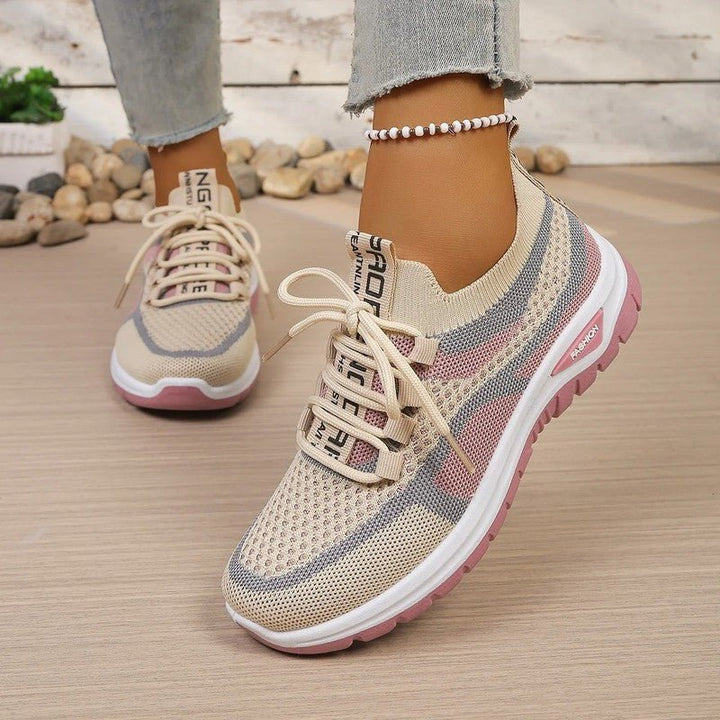 Women's Lightweight Fabric Sneakers | Sporty Comfortable Walking Shoes 0