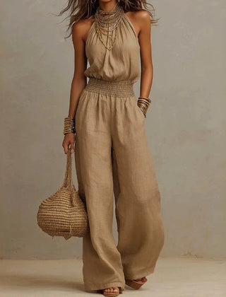 Women's Lightweight Fabric Wide Leg Jumpsuit | Effortless Relaxed Summer Outfit 2