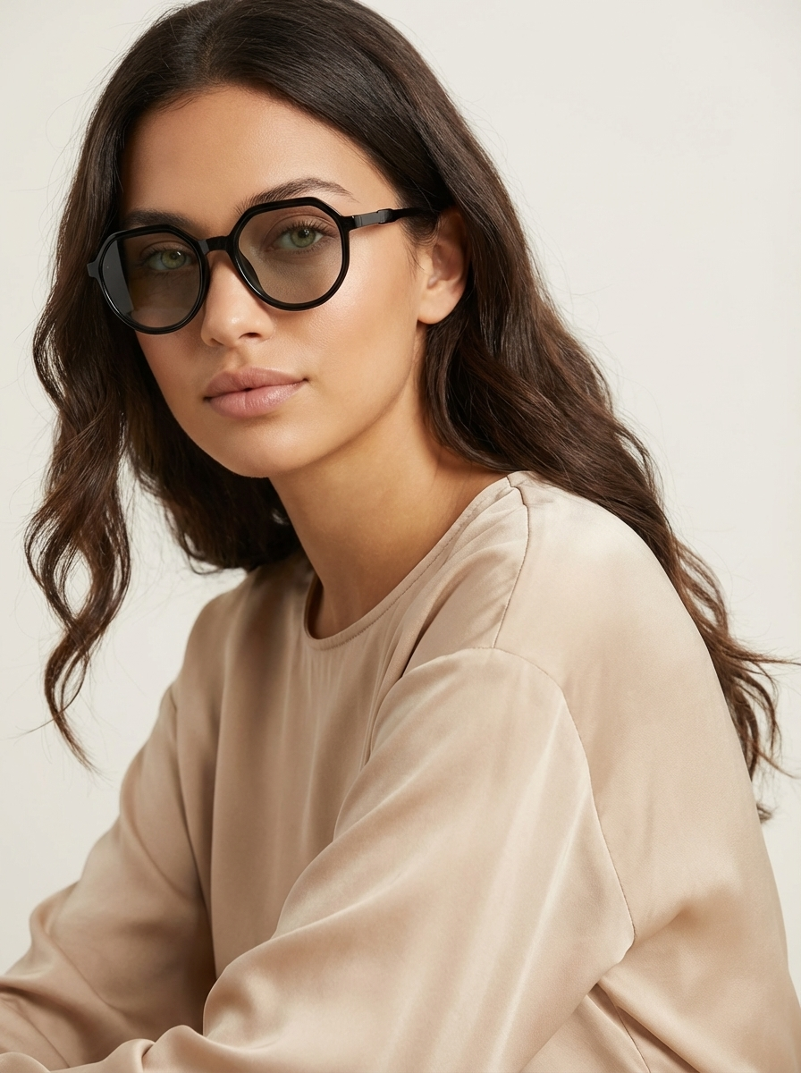 Women's Lightweight Geometric Oversized Sunglasses | Elegant Retro Fashion Accessory 2