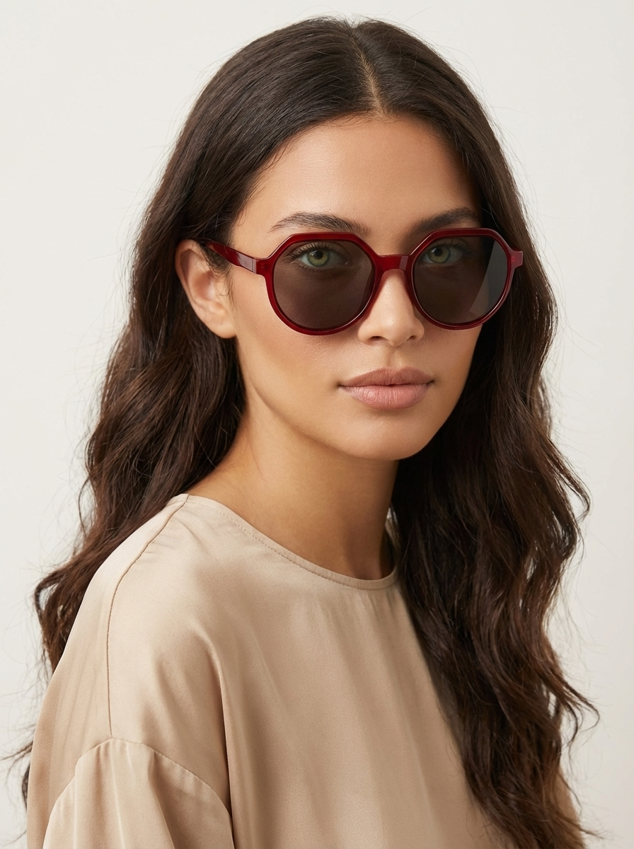 Women's Lightweight Geometric Oversized Sunglasses | Elegant Retro Fashion Accessory 3
