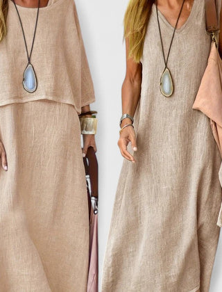 Women's Lightweight Layered Maxi Dress | Elegant Flowing Summer Style 0