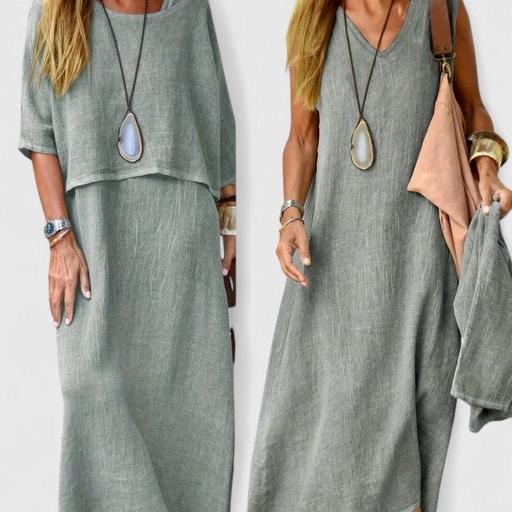 Women's Lightweight Layered Maxi Dress | Elegant Flowing Summer Style 2