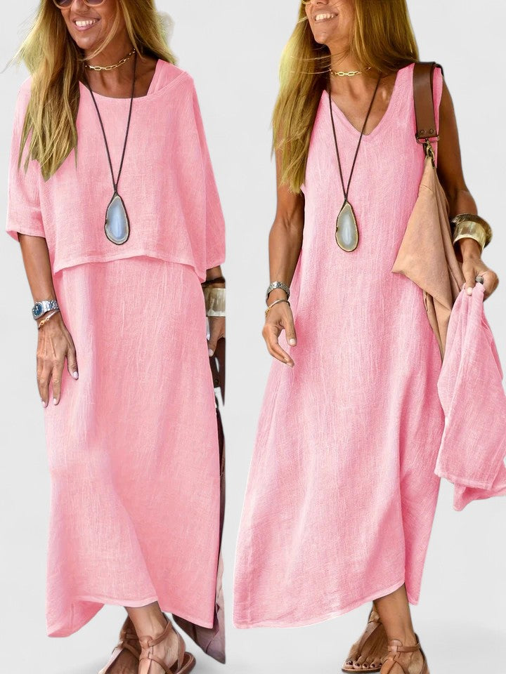 Women's Lightweight Layered Maxi Dress | Elegant Flowing Summer Style 3