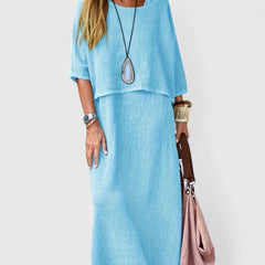 Women's Lightweight Layered Maxi Dress | Elegant Flowing Summer Style 7