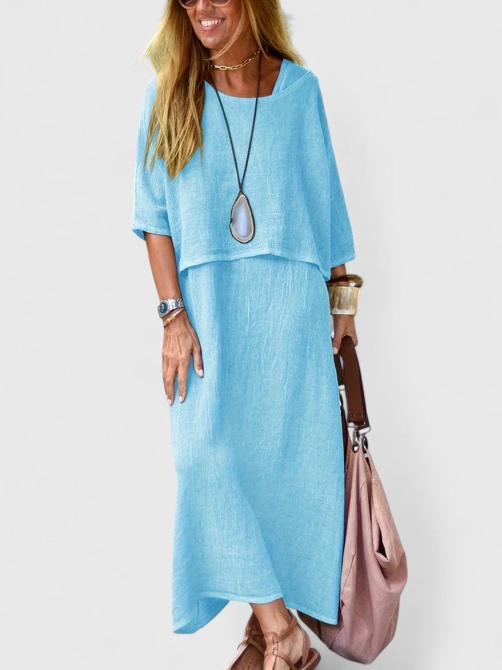 Women's Lightweight Layered Maxi Dress | Elegant Flowing Summer Style 7