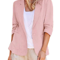 Women's Lightweight Linen Blazer | Elegant Tailored Jacket for All Seasons 2