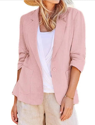 Women's Lightweight Linen Blazer | Elegant Tailored Jacket for All Seasons 2