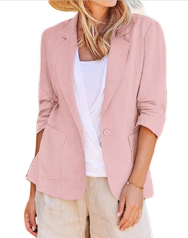 Women's Lightweight Linen Blazer | Elegant Tailored Jacket for All Seasons 2