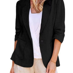 Women's Lightweight Linen Blazer | Elegant Tailored Jacket for All Seasons 3