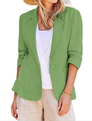 Women's Lightweight Linen Blazer | Elegant Tailored Jacket for All Seasons 5