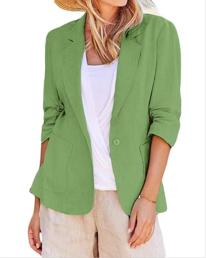 Women's Lightweight Linen Blazer | Elegant Tailored Jacket for All Seasons 5