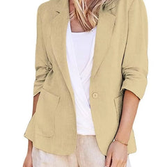 Women's Lightweight Linen Blazer | Elegant Tailored Jacket for All Seasons 6