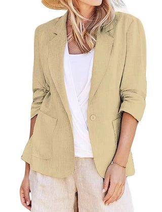 Women's Lightweight Linen Blazer | Elegant Tailored Jacket for All Seasons 6