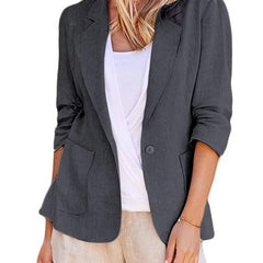 Women's Lightweight Linen Blazer | Elegant Tailored Jacket for All Seasons 7