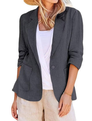 Women's Lightweight Linen Blazer | Elegant Tailored Jacket for All Seasons 7
