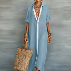 Women's Lightweight Linen Maxi Dress | Effortless Relaxed Fit Summer Style 1