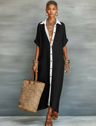 Women's Lightweight Linen Maxi Dress | Effortless Relaxed Fit Summer Style 2