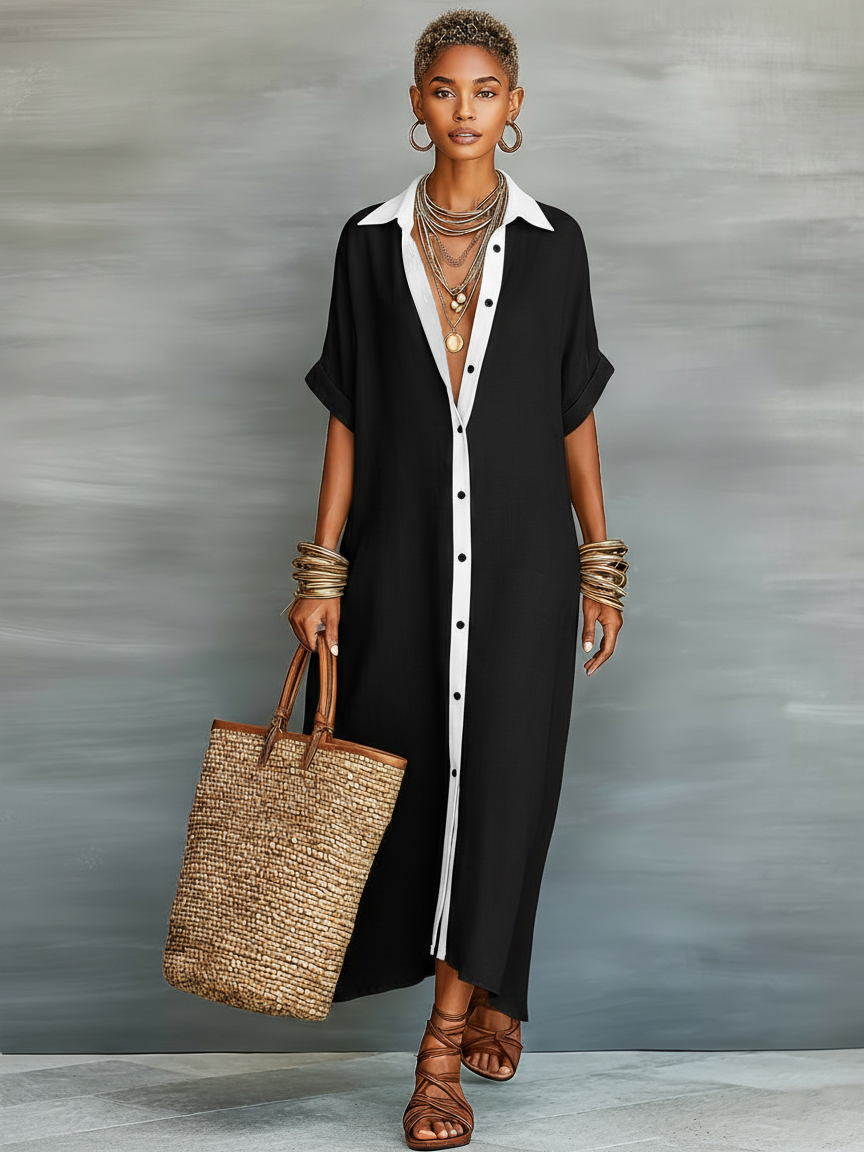 Women's Lightweight Linen Maxi Dress | Effortless Relaxed Fit Summer Style 2