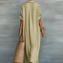 Women's Lightweight Linen Maxi Dress | Effortless Relaxed Fit Summer Style 3