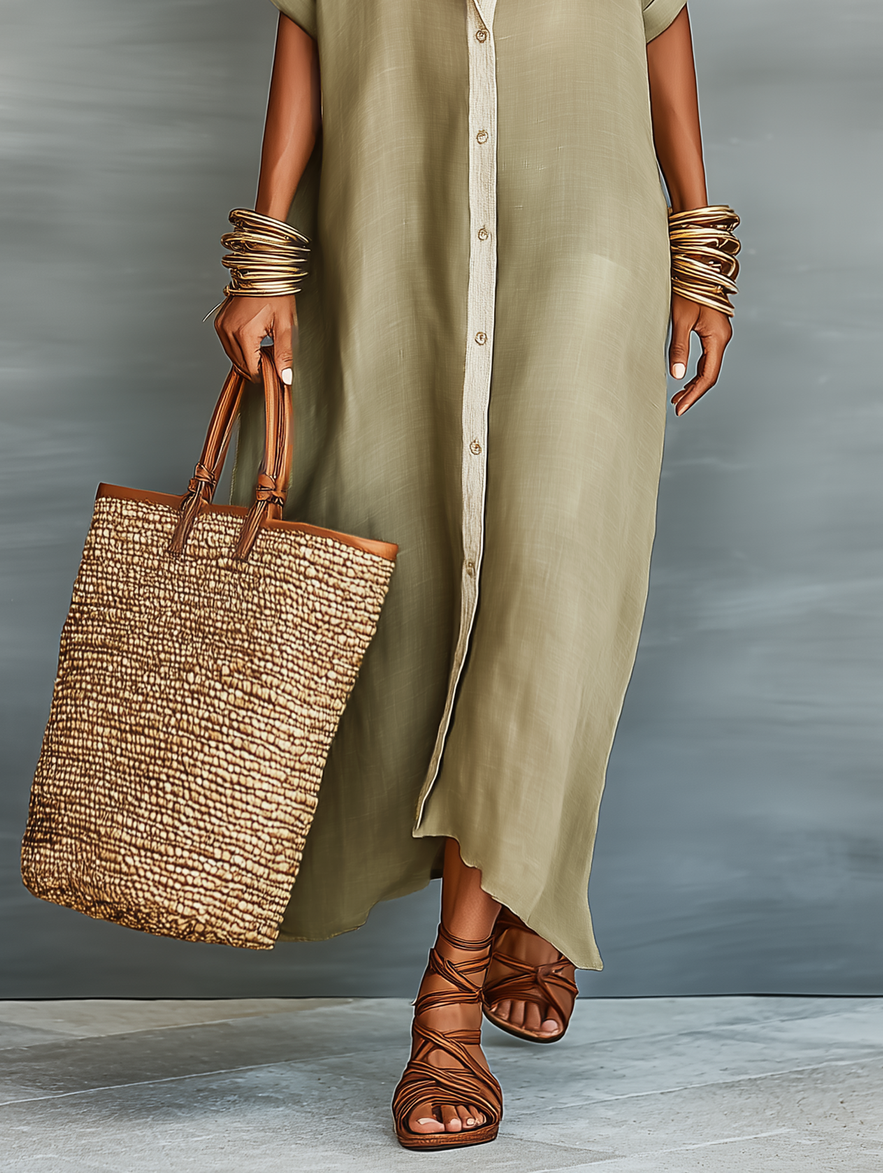 Women's Lightweight Linen Maxi Dress | Effortless Relaxed Fit Summer Style 4