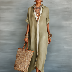 Women's Lightweight Linen Maxi Dress | Effortless Relaxed Fit Summer Style 6