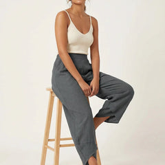 Women's Lightweight Linen Palazzo Pants | Elegant Wide Leg Trousers for Effortless Style 1
