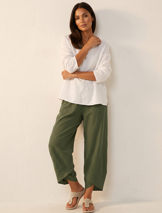 Women's Lightweight Linen Palazzo Pants | Elegant Wide Leg Trousers for Effortless Style 3