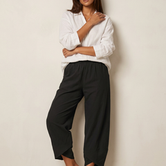Women's Lightweight Linen Palazzo Pants | Elegant Wide Leg Trousers for Effortless Style 5