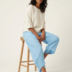 Women's Lightweight Linen Palazzo Pants | Elegant Wide Leg Trousers for Effortless Style 8